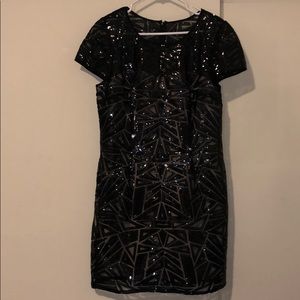 Sequin black dress size 14